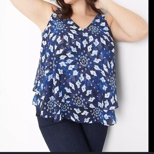 Lane Bryant Modern Swing Double-Layer Chiffon size 28